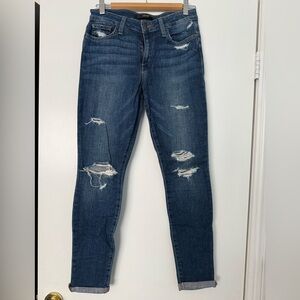 Joe's Jeans Dark Blue Distressed Skinny Jeans